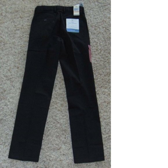 Mens Dockers Pants Black Striped 38x30 Flat Front Signature Stretch Crease Dress - Picture 4 of 5